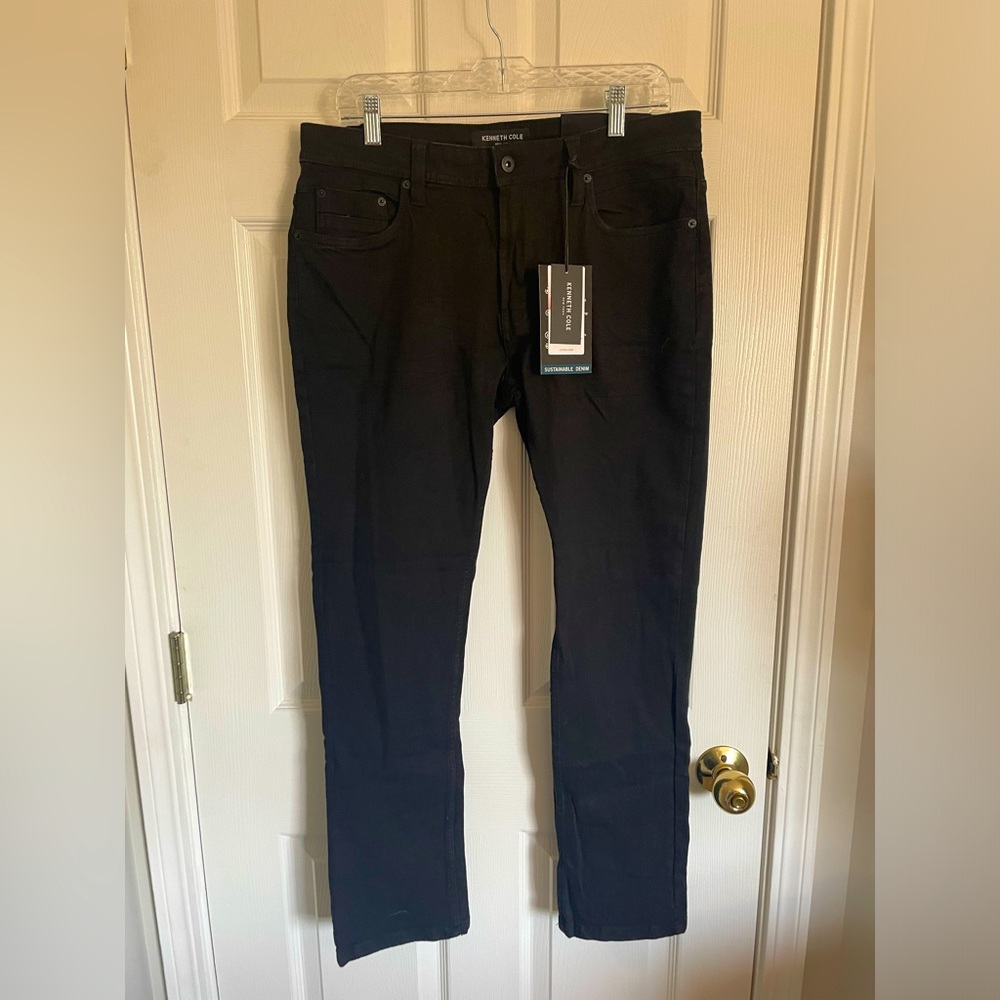 NWT black denim Kenneth Cole pants 32 x 30